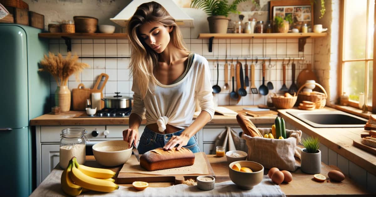 Bakken eiwitrijke bananenbrood