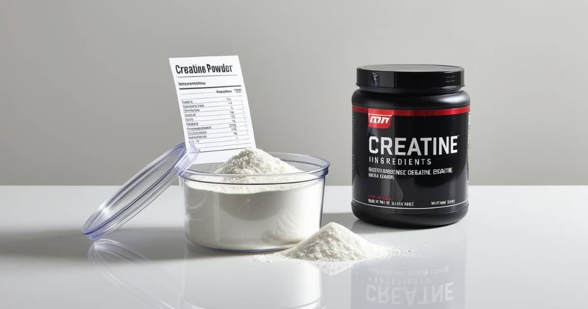Creatine tupperware bakje en orginele verpakking