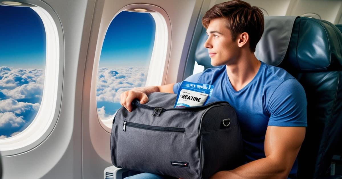 Creatine en eiwitten mee in het vliegtuig